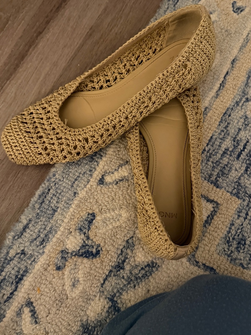 MANGO crochet flats size 38 (7.5)